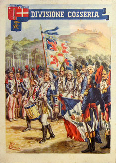 Poster from Italian Division "Cosseria" showing surrender.