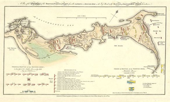 Battle of Alexandria 1801 map. Link in text for expandable detailed map.