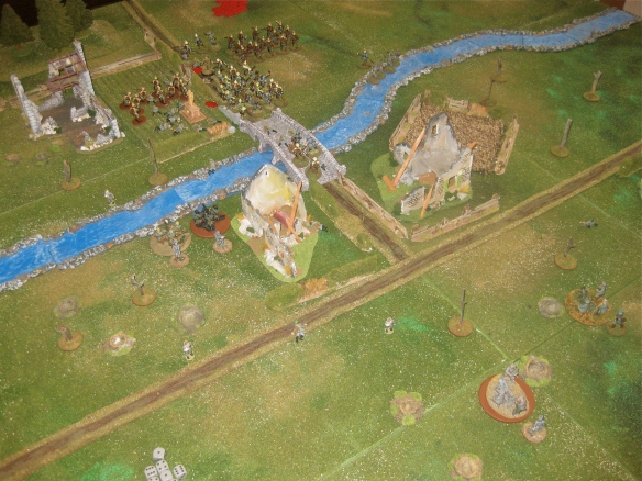 End of the battle. German march off the tabletop and the French countryside becomes quiet again... except for the sounds of wounded soldiers.