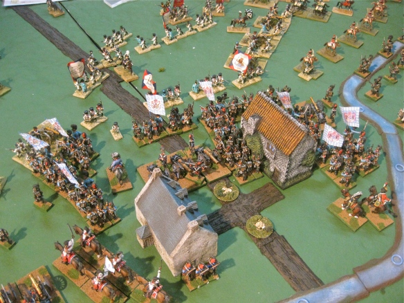 Table B. Having cleared the village, the central Bavarian division surges into the Dutch position behind.
