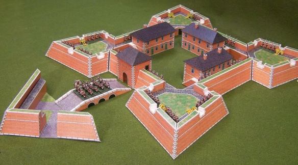 Paper Terrain model of Vauban fortress. Produced in several scales from 6mm to 28mm.